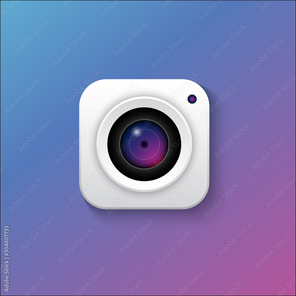 Camera icon. Camera symbol for your web site design, logo, app, Vector  illustration, 3d camera icon Stock Vector | Adobe Stock