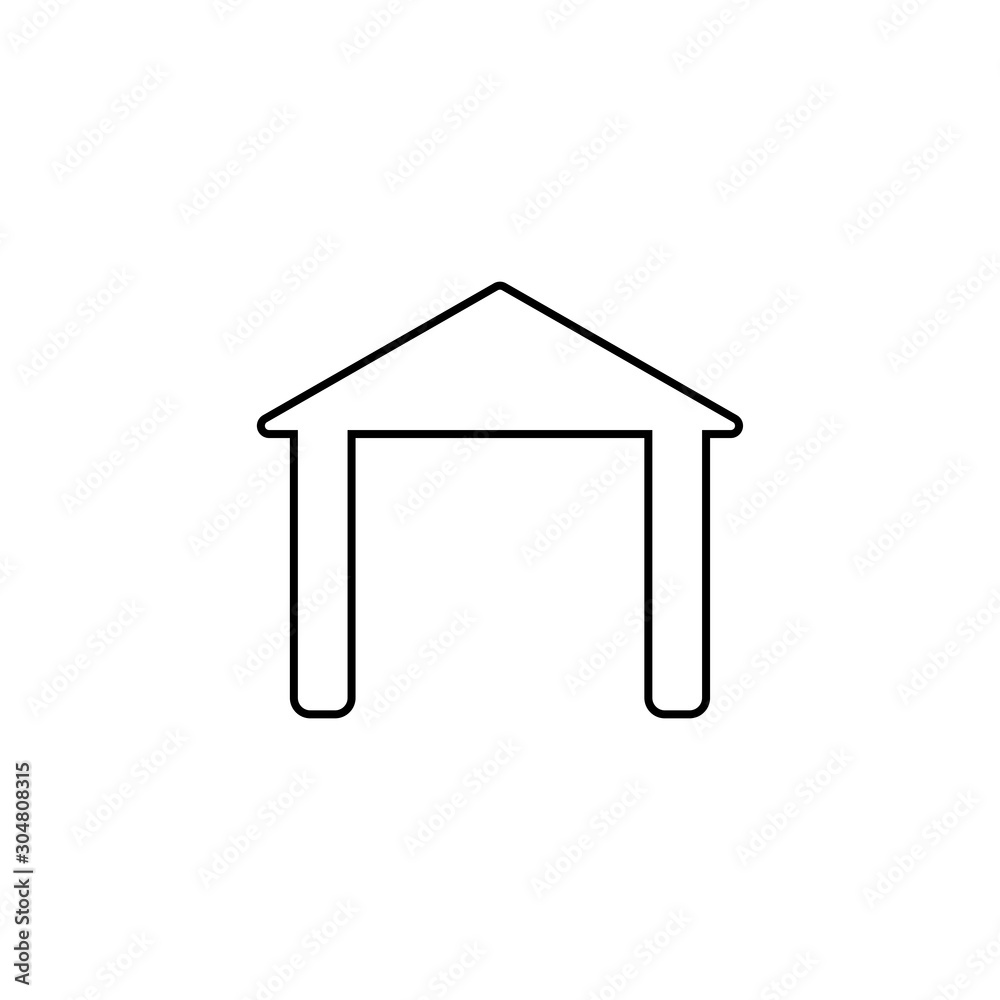 Garage icon. Car home symbol. Logo design element.
