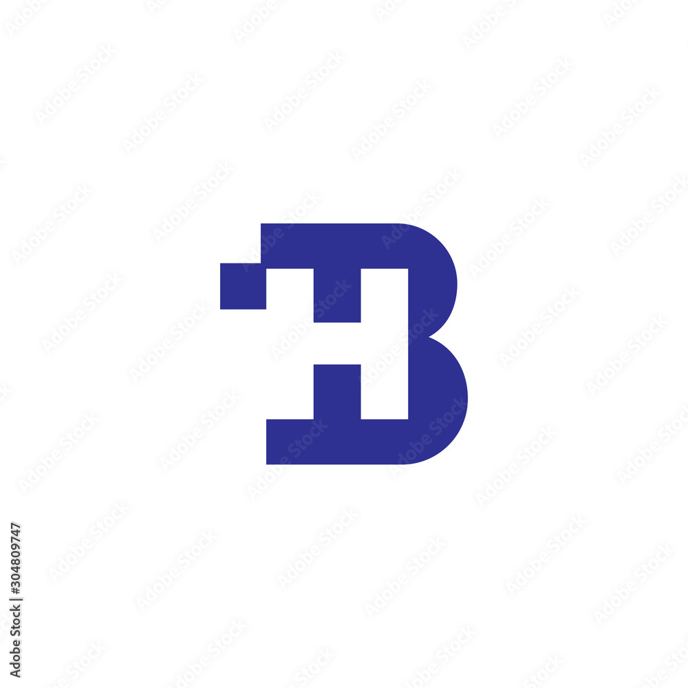 Letter BH logo template, initial of B and H logo vector Letter BH logo template, initial of B and H logo vector