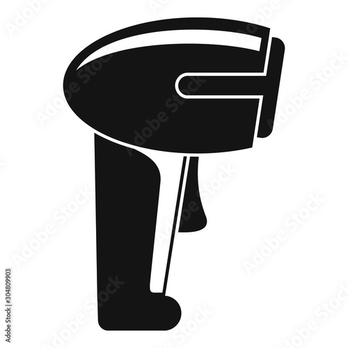 Laser barcode scanner icon. Simple illustration of laser barcode scanner vector icon for web design isolated on white background