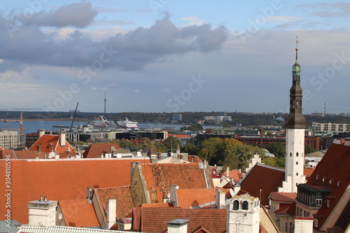 view of old town of tallinn estonia