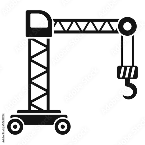 Capacity crane icon. Simple illustration of Capacity crane vector icon for web design isolated on white background