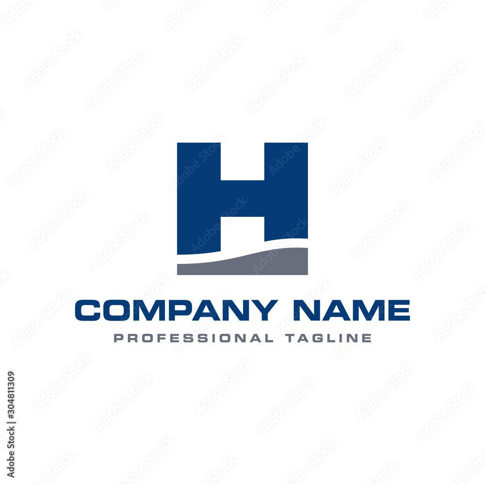 Hill letter H logo vector Hill letter H logo vector
