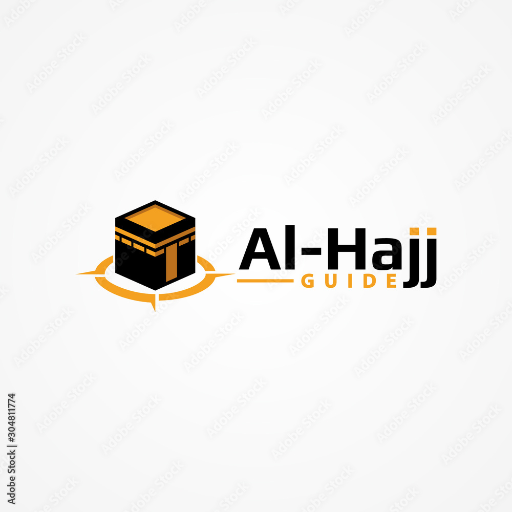 Mecca logo vector, Al hajj guide symbol vector Mecca logo vector, Al hajj guide symbol vector