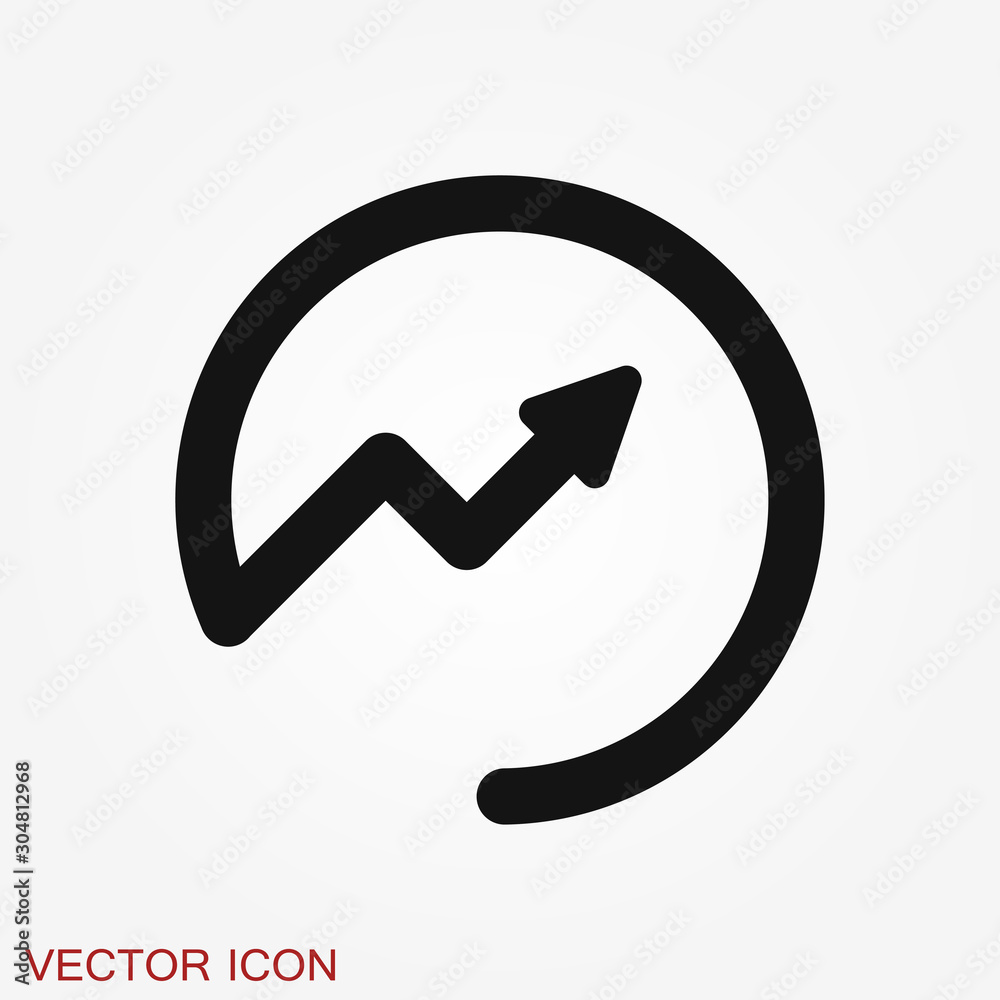 Growth icon, business infographic icon, vector growth symbol Growth icon, business infographic icon, vector growth symbol