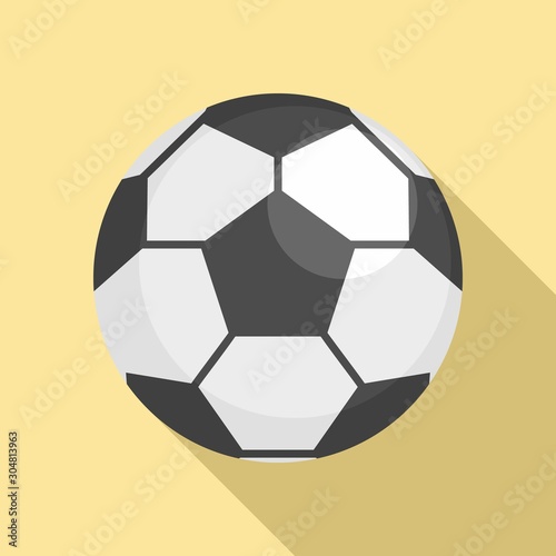 Soccer ball icon. Flat illustration of soccer ball vector icon for web design