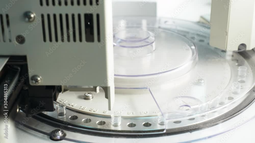 Modern Robotic Machine For Laboratory Tests. Modern Robotic Machine For Laboratory Tests.