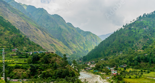 A mountain river  Gushaini  Tirthan Valley  Himachal Pradesh  India