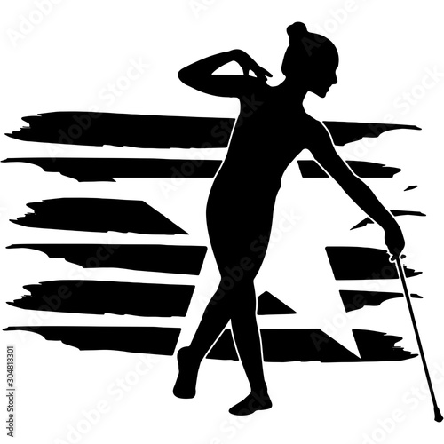 Baton Twirling   flag, American Flag, Fourth of July, 4th of July, Patriotic, Cricut Silhouette Cut File, Cutting file