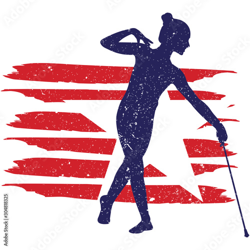 Baton Twirling    flag, American Flag, Fourth of July, 4th of July, Patriotic, Cricut Silhouette Cut File, Cutting file