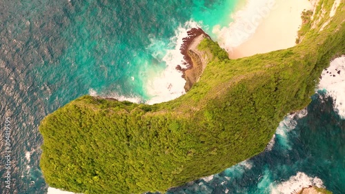 Aerial view above of scenic Paluang Cliff, Indonesia. photo