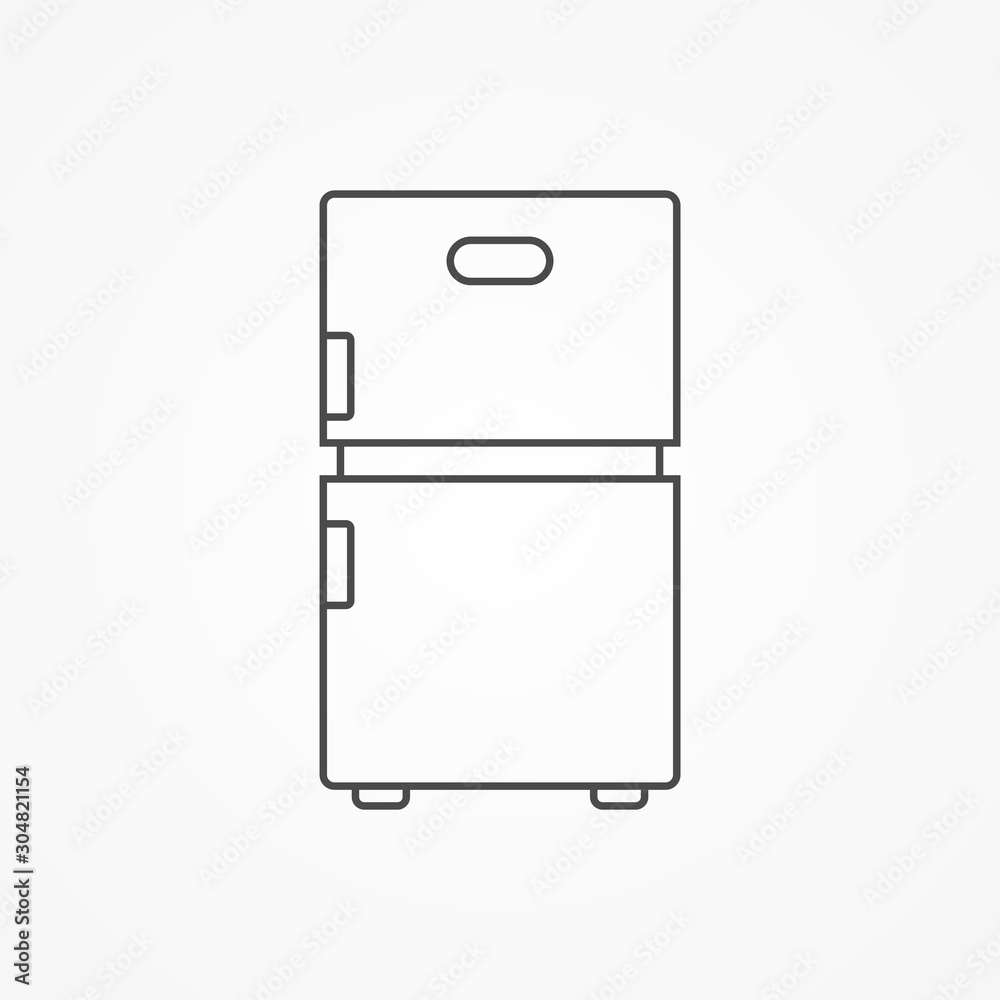 Refrigerator vector icon sign symbol Refrigerator vector icon sign symbol