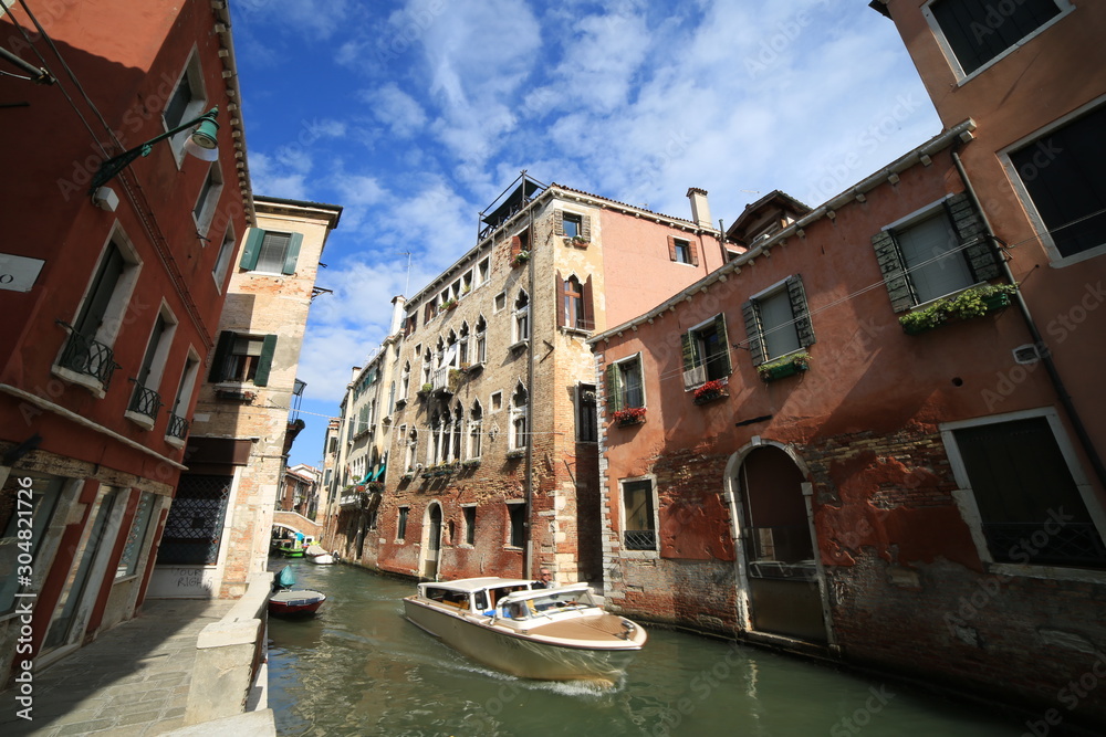 canal and palaces in Venice, Italy