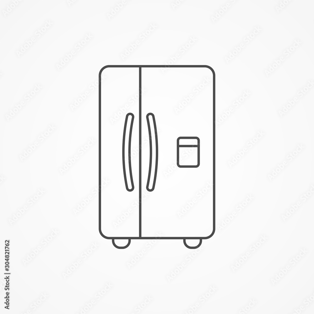 Refrigerator vector icon sign symbol Refrigerator vector icon sign symbol