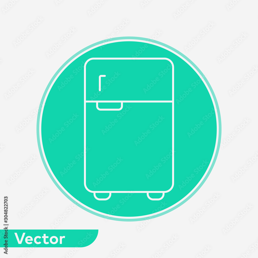 Refrigerator vector icon sign symbol Refrigerator vector icon sign symbol