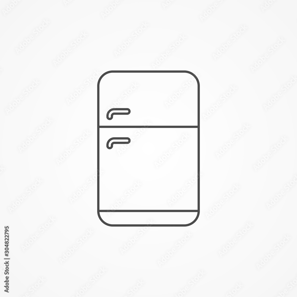 Refrigerator vector icon sign symbol Refrigerator vector icon sign symbol