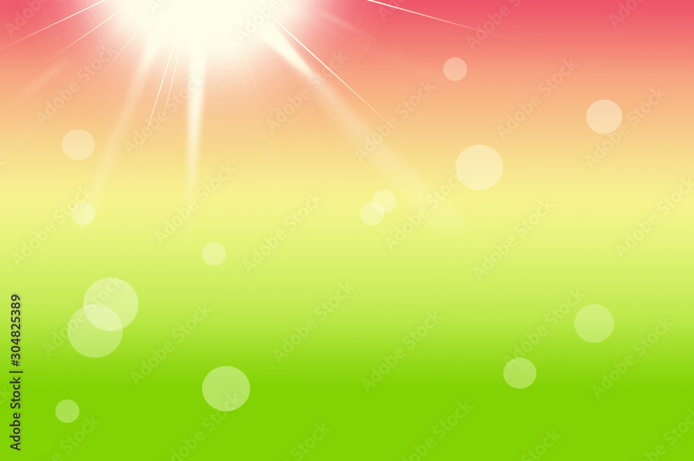 Fondo verde, amarillo y rojo degradado con rayos de sol y reflejos. foto de  Stock | Adobe Stock