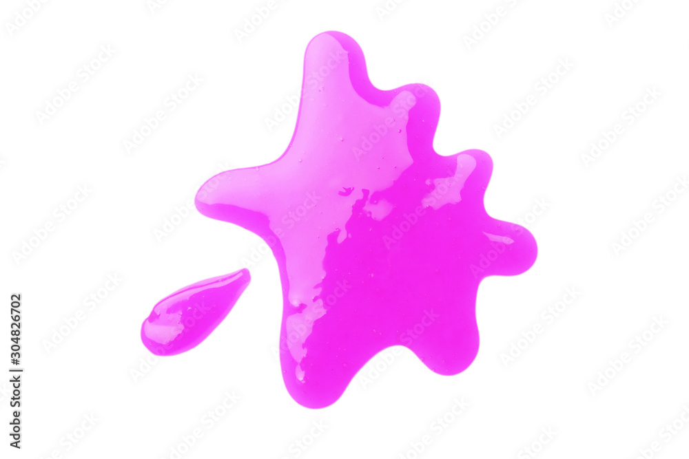 Splash of magenta slime isolated on white, top view. Antistress toy Splash of magenta slime isolated on white, top view. Antistress toy