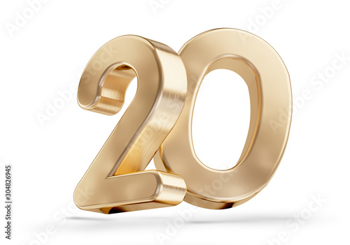 20 golden 3d-illustration i...