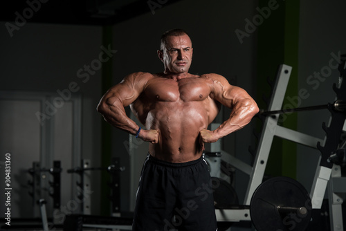 Portrait Of A Physically Fit Muscular Mature Man