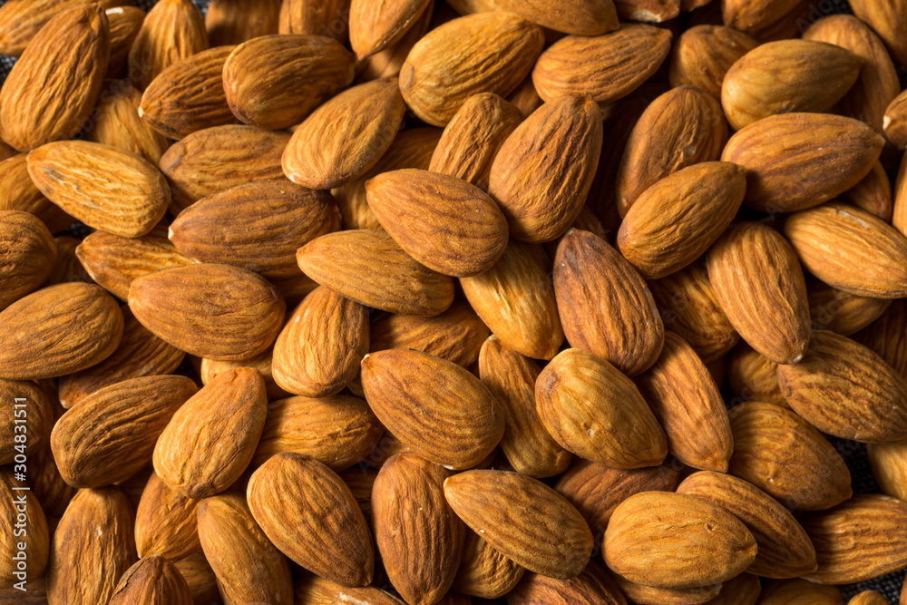 Fototapeta premium Raw Organic Shelled Almonds