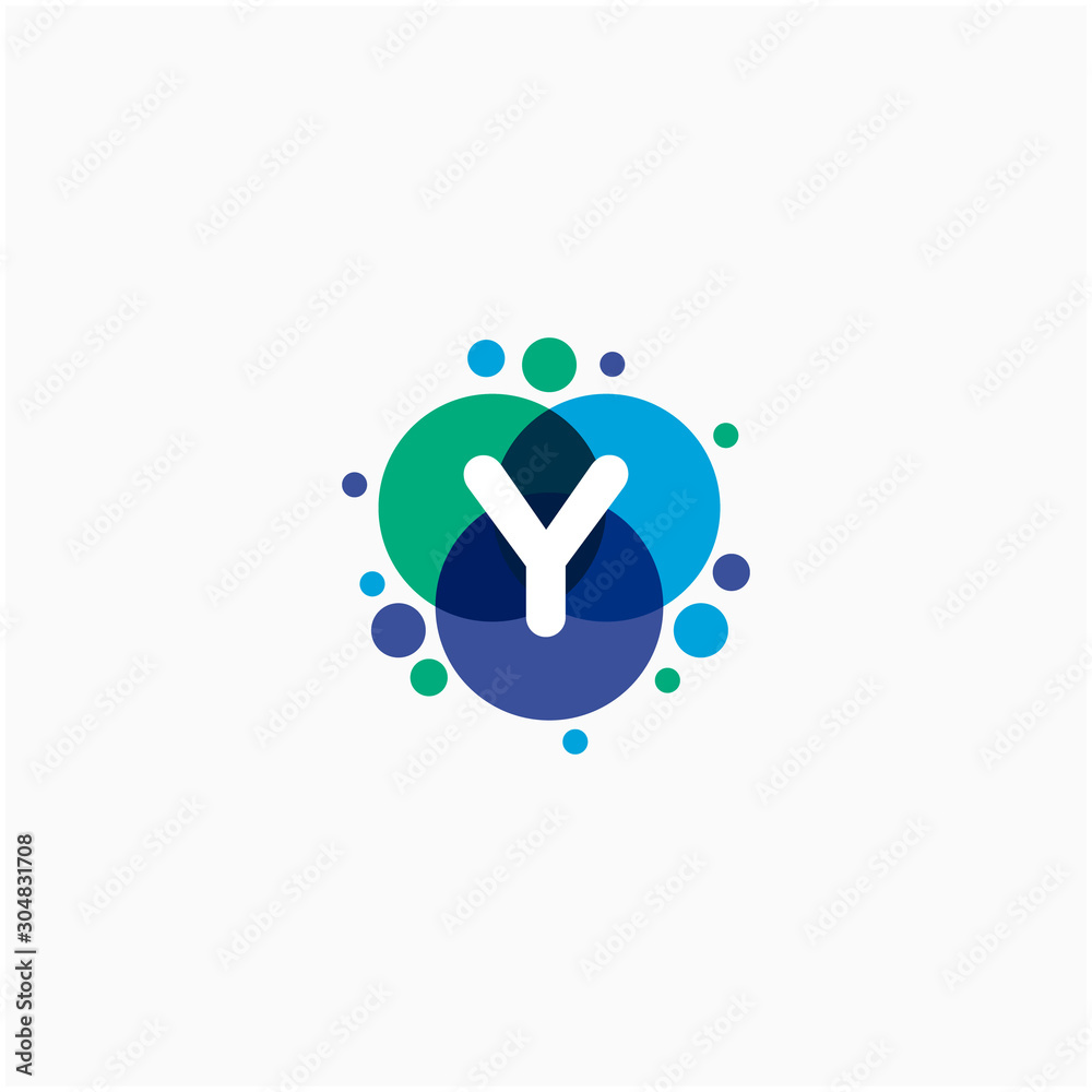 initial letter Y with dot abstract logo designs. molecule Logo design , Lab Logo Design Element , Design Vector with Dots concept. - VECTOR initial letter Y with dot abstract logo designs. molecule Logo design , Lab Logo Design Element , Design Vector with Dots concept. - VECTOR