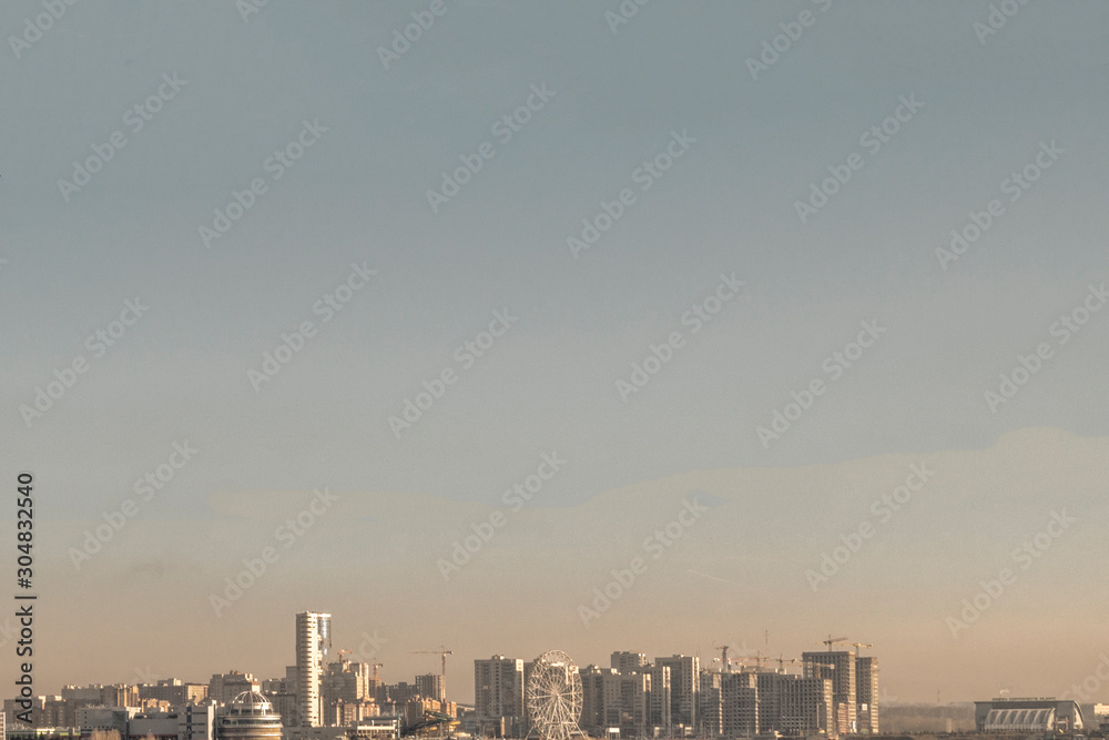 panorama of the city against the sky