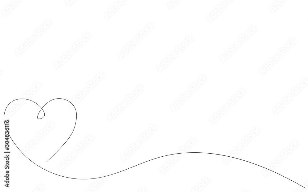 Valentine day background heart line drawing vector illustration Valentine day background heart line drawing vector illustration