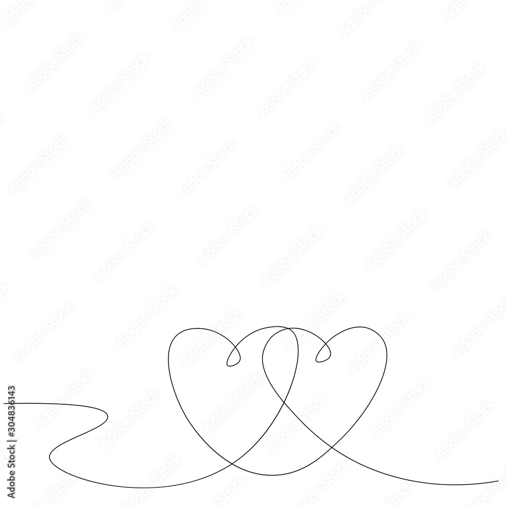 Valentines day background heart vector illustration