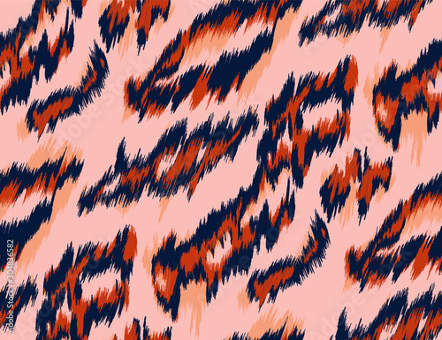 Leopard pattern. Textile seamless design.