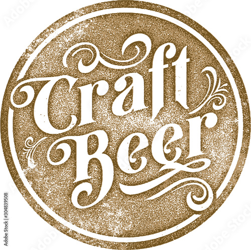 Vintage Style Craft Beer List Sign