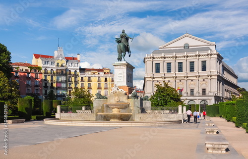 Eastern square (Plaza de Oriente) and Royal theatre (Teatro Real), Madrid, Spain photo