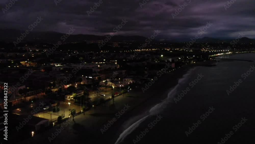 Panorama Of The Seaside, Villeneuve-Loubet, France Panorama Of The Seaside, Villeneuve-Loubet, France