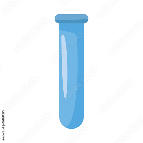 test tube icon, flat design