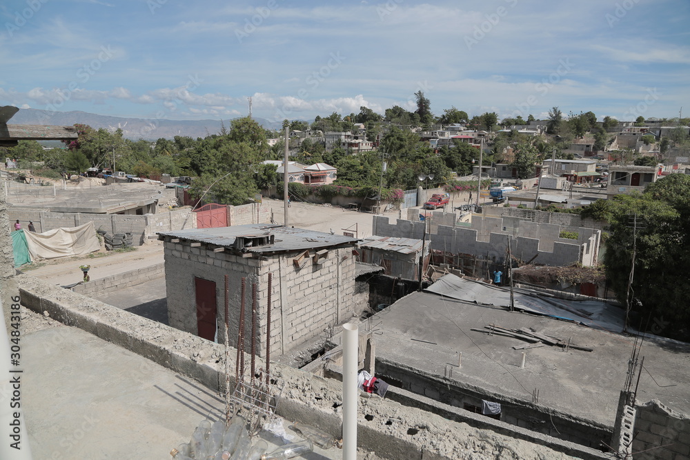 Fototapeta premium view of city in haiti