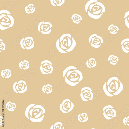 Seamless floral pattern with rose. Cute design for wrapping, wallpaper, textile