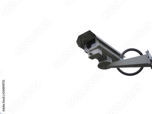 security camera or cctv camera. CCTV camera isolated on white background.