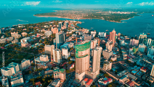 aerial view of the haven of peace, city of Dar es Salaam © STORYTELLER