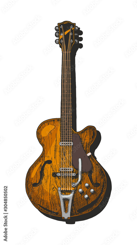 Fototapeta premium semi-acoustic guitar.