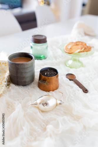 Palmier Pastries and Chai Tea