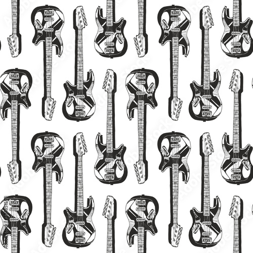 Pattern with guitar
