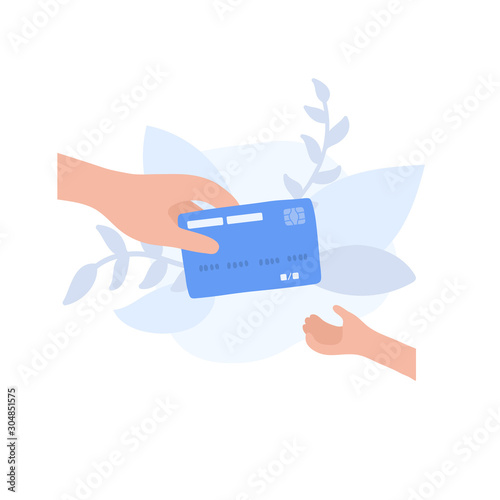 Vector child finance isolated illustration 
