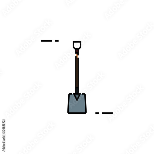 Isolated shovel utensil icon fill design