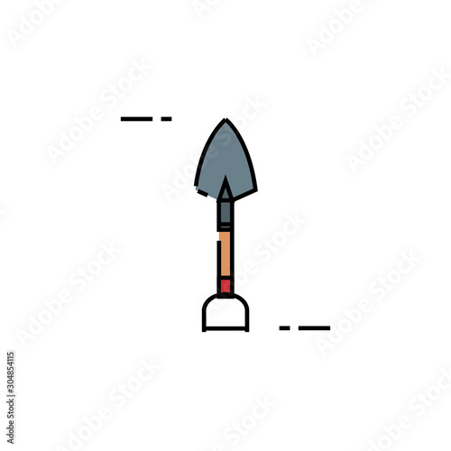 Isolated shovel utensil icon fill design
