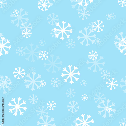 Snowflake pattern on light blue background