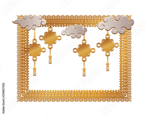 Isolated chinese amulet vector design
