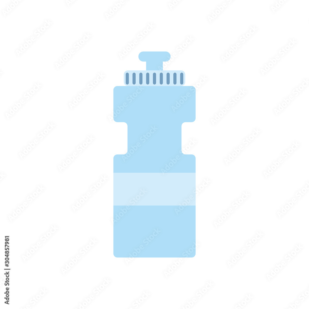 Isolated gym water bottle icon flat design