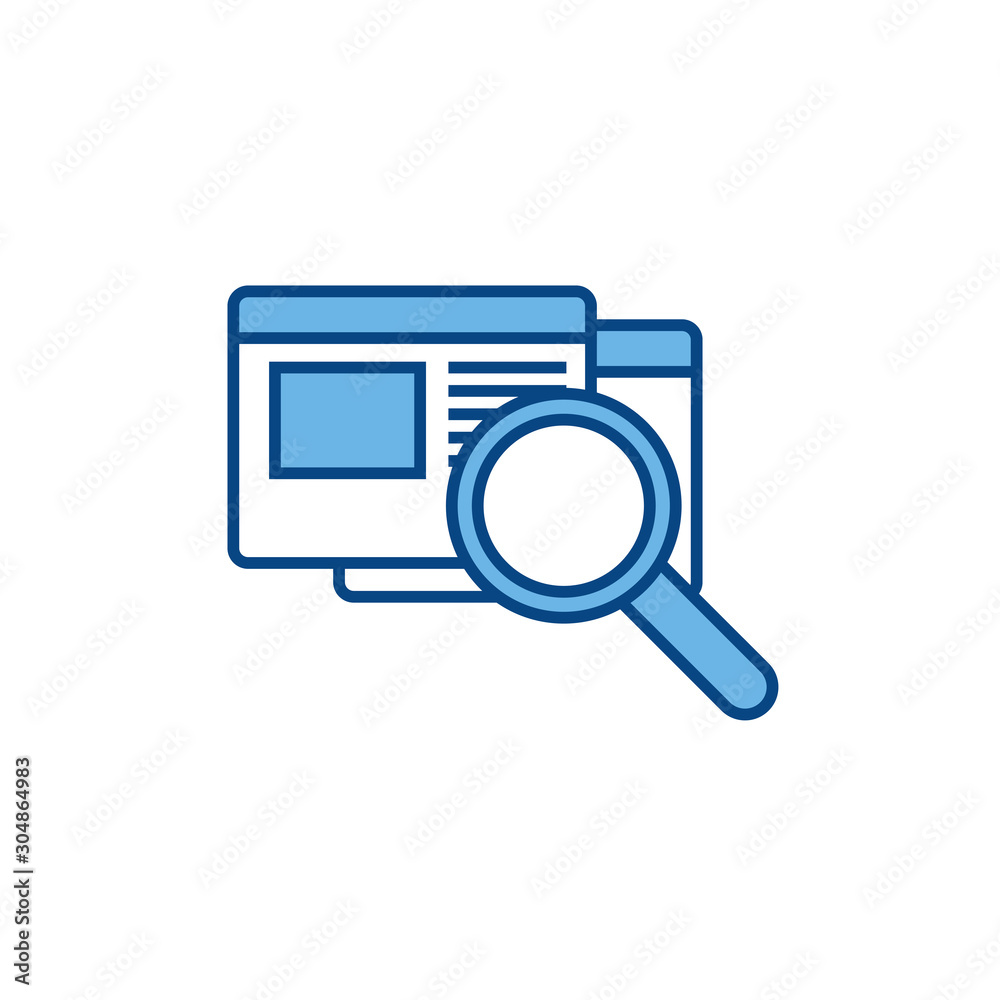 website analysis internet line and fill