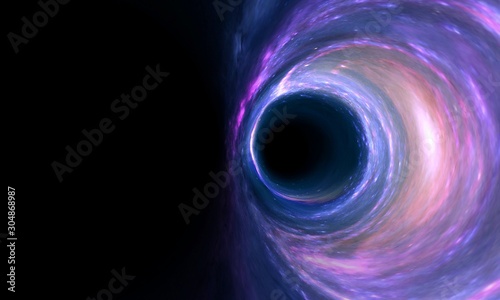 Vászonkép black hole, science fiction wallpaper