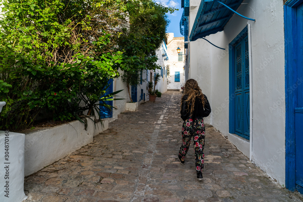 Sidi Bou Said Town in Tunisia Known for extensive use of blue and white